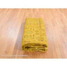 Load image into Gallery viewer, 8&#39;2&quot;x10&#39;1&quot; Golden Brown, Overdyed Persian Design, Pure Wool Hand Knotted Oriental Rug FWR484002