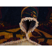 Load image into Gallery viewer, 5&#39;1&quot;x13&#39;3&quot; Overdyed Midnight Blue, Vintage Persian Bakhtiari, Hand Knotted Pure Wool, Wide Runner Oriental Rug FWR484008