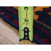 Load image into Gallery viewer, 5&#39;1&quot;x13&#39;3&quot; Overdyed Midnight Blue, Vintage Persian Bakhtiari, Hand Knotted Pure Wool, Wide Runner Oriental Rug FWR484008