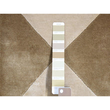 Load image into Gallery viewer, 10&#39;x13&#39;9&quot; Ivory, Hand Knotted, Modern Nepali Neo Classic Block Design, Pure Wool, Oriental Rug FWR484032
