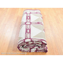 Load image into Gallery viewer, 10&#39;x13&#39;9&quot; Ivory, Hand Knotted, Modern Nepali Neo Classic Block Design, Pure Wool, Oriental Rug FWR484032