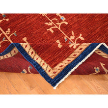 Load image into Gallery viewer, 10&#39;3&quot;x14&#39; Barn Red, Antiqued Bijar Open Field Design, Natural Dyes, Soft Wool Hand Knotted, Oriental Rug FWR484038
