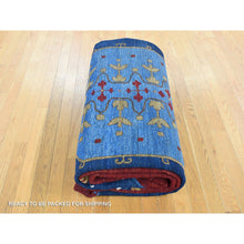 Load image into Gallery viewer, 10&#39;3&quot;x14&#39; Barn Red, Antiqued Bijar Open Field Design, Natural Dyes, Soft Wool Hand Knotted, Oriental Rug FWR484038