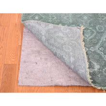 Load image into Gallery viewer, 8&#39;x10&#39;1&quot; Green Overdyed, Tone On Tone, Wool And Silk Hand Knotted, Oriental Rug FWR484062