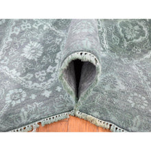 Load image into Gallery viewer, 8&#39;x10&#39;1&quot; Green Overdyed, Tone On Tone, Wool And Silk Hand Knotted, Oriental Rug FWR484062