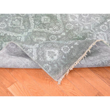 Load image into Gallery viewer, 8&#39;x10&#39;1&quot; Green Overdyed, Tone On Tone, Wool And Silk Hand Knotted, Oriental Rug FWR484062