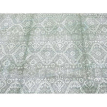 Load image into Gallery viewer, 8&#39;x10&#39;1&quot; Green Overdyed, Tone On Tone, Wool And Silk Hand Knotted, Oriental Rug FWR484062