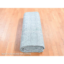 Load image into Gallery viewer, 8&#39;x10&#39;1&quot; Green Overdyed, Tone On Tone, Wool And Silk Hand Knotted, Oriental Rug FWR484062