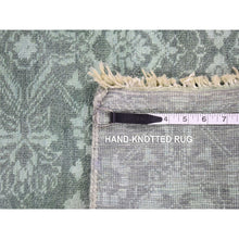 Load image into Gallery viewer, 8&#39;x10&#39;1&quot; Green Overdyed, Tone On Tone, Wool And Silk Hand Knotted, Oriental Rug FWR484062