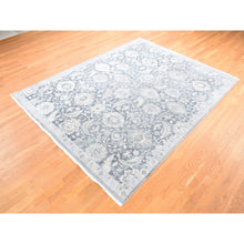 Load image into Gallery viewer, 8&#39;x10&#39;2&quot; Arsenic Gray, Oushak Design, Silk With Textured Wool Hand Knotted, Oriental Rug FWR484092