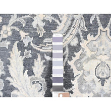 Load image into Gallery viewer, 8&#39;x10&#39;2&quot; Arsenic Gray, Oushak Design, Silk With Textured Wool Hand Knotted, Oriental Rug FWR484092