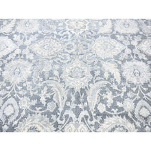 Load image into Gallery viewer, 8&#39;x10&#39;2&quot; Arsenic Gray, Oushak Design, Silk With Textured Wool Hand Knotted, Oriental Rug FWR484092