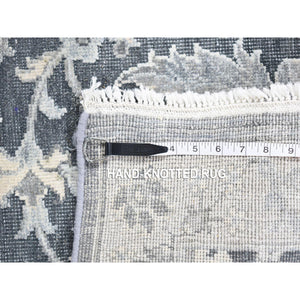8'x10'2" Arsenic Gray, Oushak Design, Silk With Textured Wool Hand Knotted, Oriental Rug FWR484092