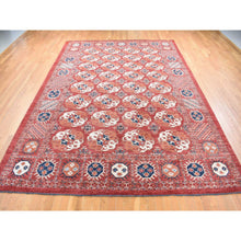 Load image into Gallery viewer, 9&#39;10&quot;x14&#39; Rust Red, Afghan Ersari Tekke Bokhara, Pure Wool Hand Knotted, Oriental Rug FWR484122