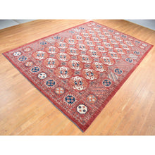 Load image into Gallery viewer, 9&#39;10&quot;x14&#39; Rust Red, Afghan Ersari Tekke Bokhara, Pure Wool Hand Knotted, Oriental Rug FWR484122