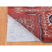 Load image into Gallery viewer, 9&#39;10&quot;x14&#39; Rust Red, Afghan Ersari Tekke Bokhara, Pure Wool Hand Knotted, Oriental Rug FWR484122