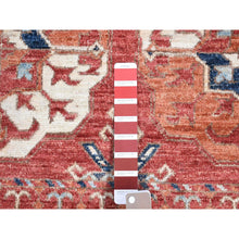 Load image into Gallery viewer, 9&#39;10&quot;x14&#39; Rust Red, Afghan Ersari Tekke Bokhara, Pure Wool Hand Knotted, Oriental Rug FWR484122