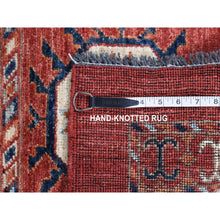 Load image into Gallery viewer, 9&#39;10&quot;x14&#39; Rust Red, Afghan Ersari Tekke Bokhara, Pure Wool Hand Knotted, Oriental Rug FWR484122