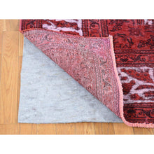 Load image into Gallery viewer, 8&#39;7&quot;x10&#39;8&quot; Red Overdyed, Pure Wool Persian Tabriz, Hi-low Hand Knotted, Oriental Rug FWR484170