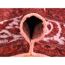 Load image into Gallery viewer, 8&#39;7&quot;x10&#39;8&quot; Red Overdyed, Pure Wool Persian Tabriz, Hi-low Hand Knotted, Oriental Rug FWR484170