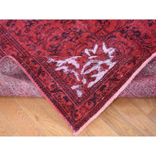 Load image into Gallery viewer, 8&#39;7&quot;x10&#39;8&quot; Red Overdyed, Pure Wool Persian Tabriz, Hi-low Hand Knotted, Oriental Rug FWR484170