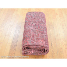 Load image into Gallery viewer, 8&#39;7&quot;x10&#39;8&quot; Red Overdyed, Pure Wool Persian Tabriz, Hi-low Hand Knotted, Oriental Rug FWR484170