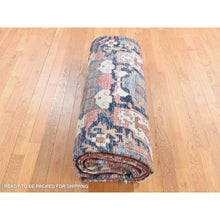 Load image into Gallery viewer, 12&#39;3&quot;x18&#39;6&quot; Blush Red, Antique Persian Serapi Heriz With Helicopter Design, Even Wear, Clean, Sides And Ends Professionally Secured, Hand Knotted, Pure Wool, Oversized Oriental Rug FWR484188