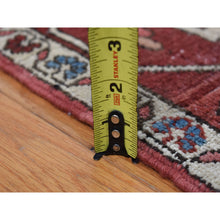 Load image into Gallery viewer, 12&#39;3&quot;x18&#39;6&quot; Blush Red, Antique Persian Serapi Heriz With Helicopter Design, Even Wear, Clean, Sides And Ends Professionally Secured, Hand Knotted, Pure Wool, Oversized Oriental Rug FWR484188