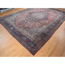 Load image into Gallery viewer, 14&#39;3&quot;x20&#39;3&quot; Ruby Red Xl Antique Persian Fereghan Sarouk, Even Wear, Sides And Ends Professionally Secured, Clean And Soft With No Repairs, Hand Knotted, Pure Wool Oriental Rug FWR484194