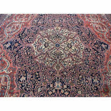 Load image into Gallery viewer, 14&#39;3&quot;x20&#39;3&quot; Ruby Red Xl Antique Persian Fereghan Sarouk, Even Wear, Sides And Ends Professionally Secured, Clean And Soft With No Repairs, Hand Knotted, Pure Wool Oriental Rug FWR484194