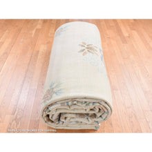 Load image into Gallery viewer, 13&#39;9&quot;x23&#39;5&quot; Ivory, Vintage Chinese, Ming Dynasty Design, Hand Knotted, Full Pile, Xl, Sides And Edges Professionally Secured, Pure Wool Oriental Rug FWR484206