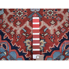 Load image into Gallery viewer, 4&#39;9&quot;x5&#39;9&quot; Crimson Red, Antique Persian Serapi Heriz, Good Condition, Soft And Supple, Even Wear, Clean With Sides And Ends Professionally Secured, Hand Knotted, Pure Wool Oriental Rug FWR484248