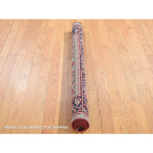 Load image into Gallery viewer, 4&#39;9&quot;x5&#39;9&quot; Crimson Red, Antique Persian Serapi Heriz, Good Condition, Soft and Supple, Even Wear, Clean with Sides and Ends Professionally Secured, Hand Knotted, Pure Wool Oriental Rug FWR484248