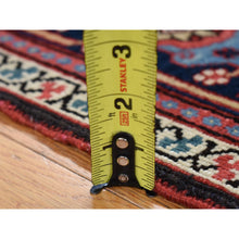 Load image into Gallery viewer, 4&#39;9&quot;x5&#39;9&quot; Crimson Red, Antique Persian Serapi Heriz, Good Condition, Soft and Supple, Even Wear, Clean with Sides and Ends Professionally Secured, Hand Knotted, Pure Wool Oriental Rug FWR484248