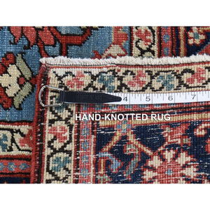 4'9"x6'1" Imperial Red, Afghan Khamyab with Unusual Light Color Background, Hand Knotted, Soft and Shiny Wool, Vegetable Dyes, Oriental Rug FWR4038
