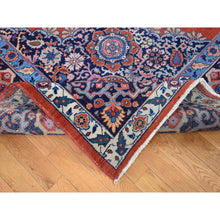 Load image into Gallery viewer, 8&#39;8&quot;x12&#39; Burnt Orange, Antique Persian Tabriz, Open Field Medallion Design, Soft and Supple, Some Wear, Clean with Sides and Ends Professionally Secured, Hand Knotted, Pure Wool Oriental Rug FWR484266