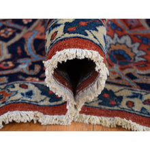 Load image into Gallery viewer, 8&#39;8&quot;x12&#39; Burnt Orange, Antique Persian Tabriz, Open Field Medallion Design, Soft and Supple, Some Wear, Clean with Sides and Ends Professionally Secured, Hand Knotted, Pure Wool Oriental Rug FWR484266