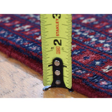 Load image into Gallery viewer, 3&#39;1&quot;x5&#39;4&quot; Crimson Red, Old Turkeman Bokara, Elephant Feet Medallions, Soft And Supple, Full Even Pile, Clean With Sides And Ends Professionally Secured, Hand Knotted, Pure Wool Oriental Rug FWR484314