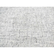 Load image into Gallery viewer, 9&#39;2x12&#39;3&quot; Medium Gray, The Matrix Design, Pure Silk With Textured Wool, Tone On Tone, Hand Knotted, Oriental Rug FWR484380