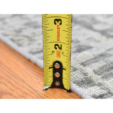 Load image into Gallery viewer, 9&#39;2x12&#39;3&quot; Medium Gray, The Matrix Design, Pure Silk With Textured Wool, Tone On Tone, Hand Knotted, Oriental Rug FWR484380