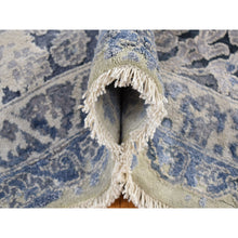 Load image into Gallery viewer, 9&#39;x12&#39; Ash Gray, Broken Kashan Design Wool With Pure Silk Hand Knotted, Oriental Rug FWR484392