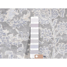 Load image into Gallery viewer, 9&#39;x12&#39; Ash Gray, Broken Kashan Design Wool With Pure Silk Hand Knotted, Oriental Rug FWR484392