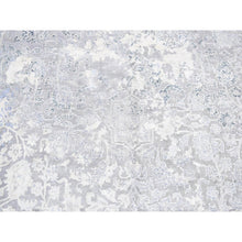 Load image into Gallery viewer, 9&#39;x12&#39; Ash Gray, Broken Kashan Design Wool With Pure Silk Hand Knotted, Oriental Rug FWR484392