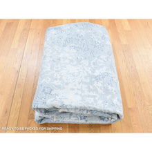 Load image into Gallery viewer, 9&#39;x12&#39; Ash Gray, Broken Kashan Design Wool With Pure Silk Hand Knotted, Oriental Rug FWR484392