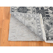 Load image into Gallery viewer, 9&#39;x12&#39; Ash Grey, Heriz Design With All Over Pattern Vegetable Dyes, Wool And Silk Hand Knotted, Oriental Rug FWR484404
