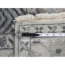 Load image into Gallery viewer, 9&#39;x12&#39; Ash Grey, Heriz Design With All Over Pattern Vegetable Dyes, Wool And Silk Hand Knotted, Oriental Rug FWR484404