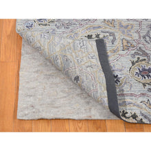 Load image into Gallery viewer, 7&#39;9&quot;x10&#39;1&quot; Ash Gray, The Maharaja, Real Silk With Some Textured Wool And Natural Abrash, Hand Knotted Oriental Rug FWR484452
