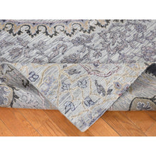 Load image into Gallery viewer, 7&#39;9&quot;x10&#39;1&quot; Ash Gray, The Maharaja, Real Silk With Some Textured Wool And Natural Abrash, Hand Knotted Oriental Rug FWR484452