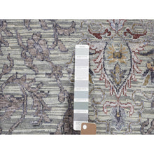 Load image into Gallery viewer, 7&#39;9&quot;x10&#39;1&quot; Ash Gray, The Maharaja, Real Silk With Some Textured Wool And Natural Abrash, Hand Knotted Oriental Rug FWR484452