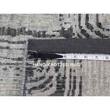 Load image into Gallery viewer, 5&#39;x7&#39;1&quot; Mirage Grey, The Cane, Pure Silk With Textured Wool, Hand-knotted Oriental Rug FWR484608